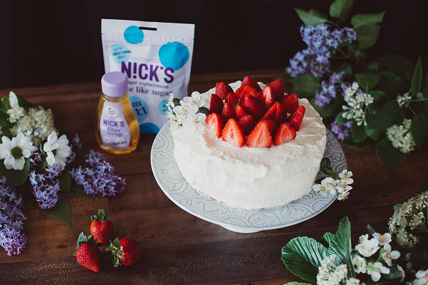 Nicks Fibre Shrup, dolcificante per keto naturale ad alta fibra senza zucchero aggiunto, senza glutine, sostituto dello zucchero vegano a basso contenuto di carboidrati (300 g)
