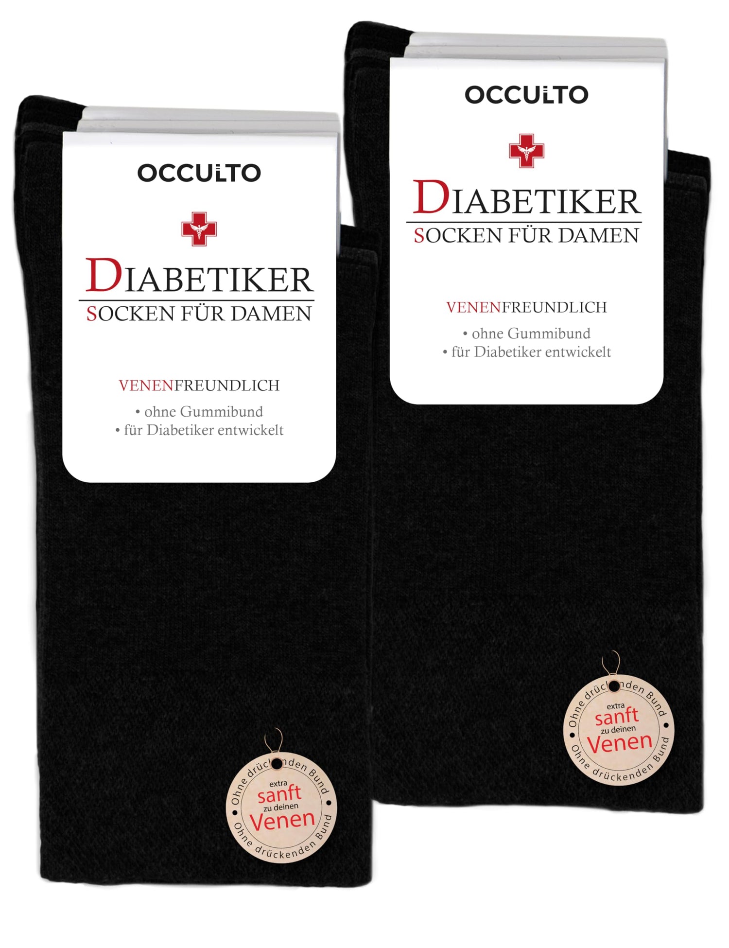 Pack de calcetines diabéticos de las mujeres Occulto de 10 (Modelo: Julia)