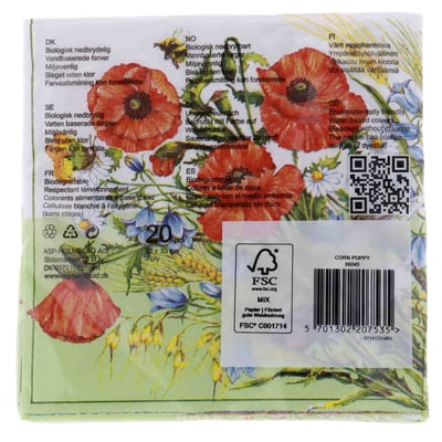 20stk Servietter 3-LAG BLOMSTER