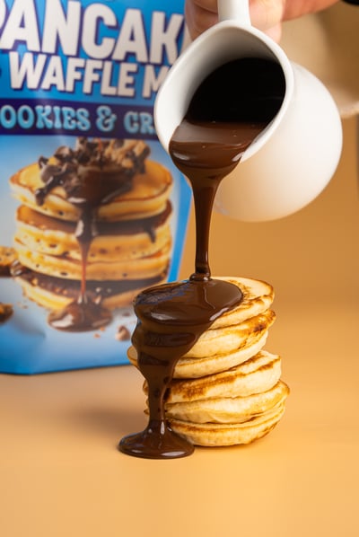 Pancake e crema di pancake e crema di waffle