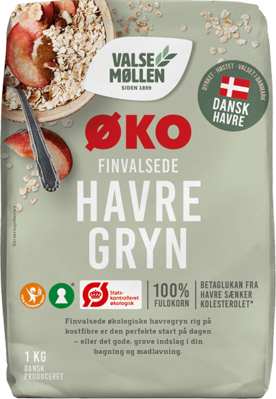 Valsemøllen Dansk Øko Havregryn 1 kg