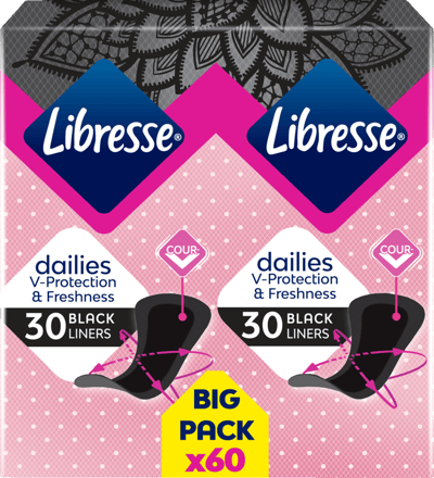 Libresse regola regolare Black Trusseindlæg 60 STK