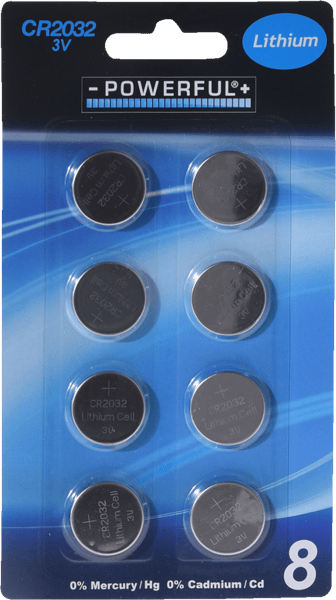 Knapbatterier CR2032 8 Stk