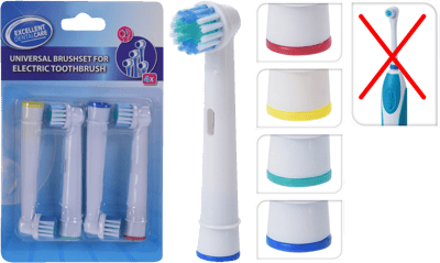 Tandbørstehoved 4 Stk