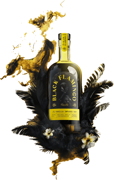 Ron infundido de vainilla de flamenco negro 25% 05L