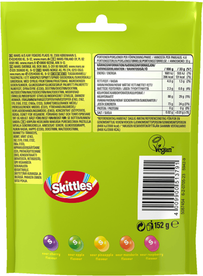 Skittles Crazy Sour 152g