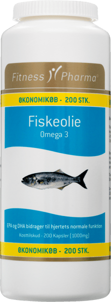 Fitness Fiskeolie 1000 mg 200 STK