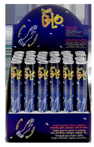 Glow in the dark rør med 15 armbånd