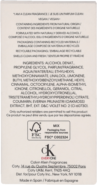 Calvin Klein CK Toată lumea Edt 50 ml