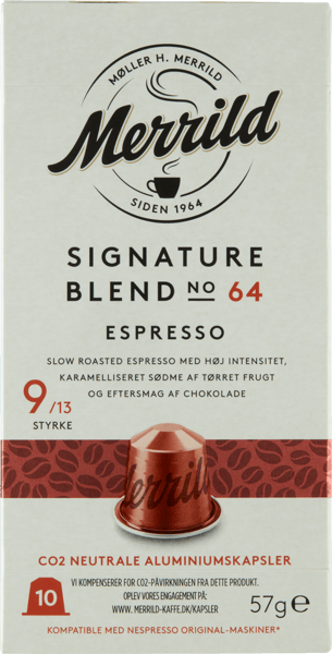 Merrild Signature Blend No64 NCC ALU 10 Kapsler