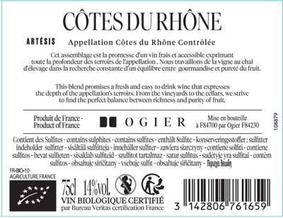 Ogier Côtes du Rhône Blanc BIO
