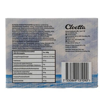 Malaco Skippers Pipes Seasalt 60 STK