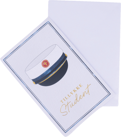 Kort M Kuvert Balloner + gav Blå