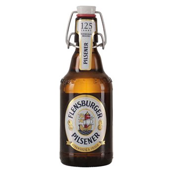 Flensburger Pilsener 4,8% 0,33 l. + bukser