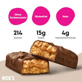 Nicks protein bar mix, keto protein bars låga kolhydrat snacks utan tillsatt socker, glutenfri | 15g protein med kollagen (9 proteinstänger x 50 g)