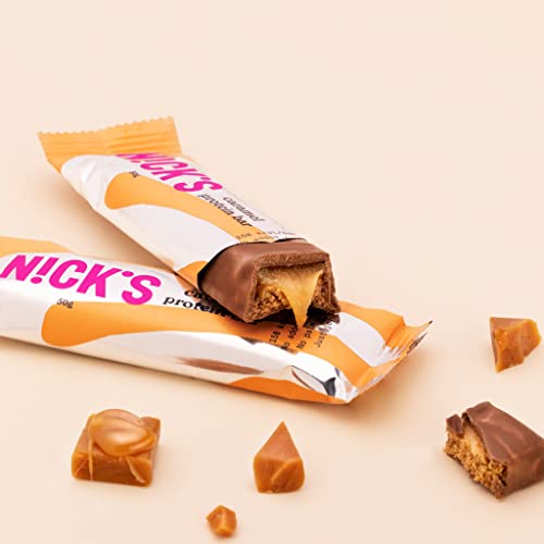 Nicks protein bar mix, keto protein bars låga kolhydrat snacks utan tillsatt socker, glutenfri | 15g protein med kollagen (9 proteinstänger x 50 g)