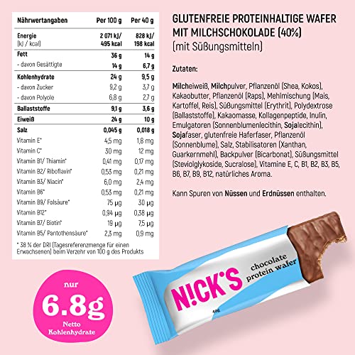 Nicks keto barer jordnötter n fudge, choklad jordnötter karamell snacks, 175 kalorier, 3,9 nettokolhydrater, inget tillsatt socker, glutenfri, lågkolhydrat godis (15x40g)