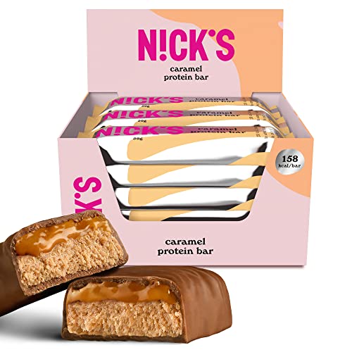 Nicks protein bar mix, keto protein bars låga kolhydrat snacks utan tillsatt socker, glutenfri | 15g protein med kollagen (9 proteinstänger x 50 g)