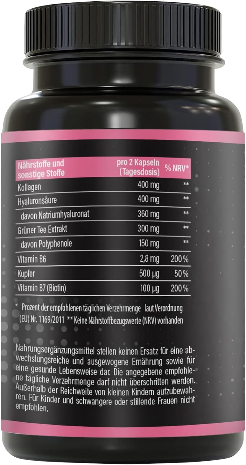 BRNR LADY BRNR - BeautyFit stofskifteformel med vitamin B6, bindevæv med kobber, kollagen, højdosis hyaluronsyre, biotin, 120 kapsler