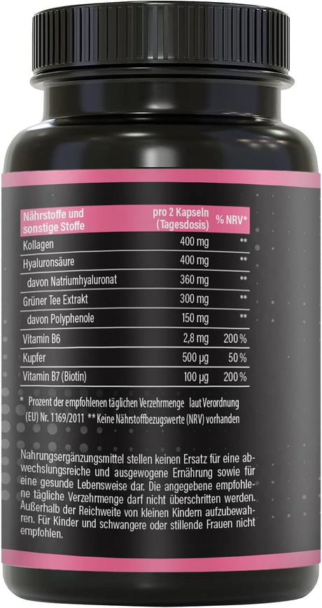 BRNR LADY BRNR - BeautyFit metabolism formula med vitamin B6, bindväv med koppar, kollagen, högdos hyaluronsyra, biotin, 120 kapslar