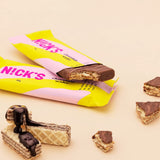 Nicks Chocolate Keto Bar cioccolato con barrette di cioccolato senza zucchero aggiunto, senza glutine, dolci a basso contenuto di carboidrati (12 snack bar)