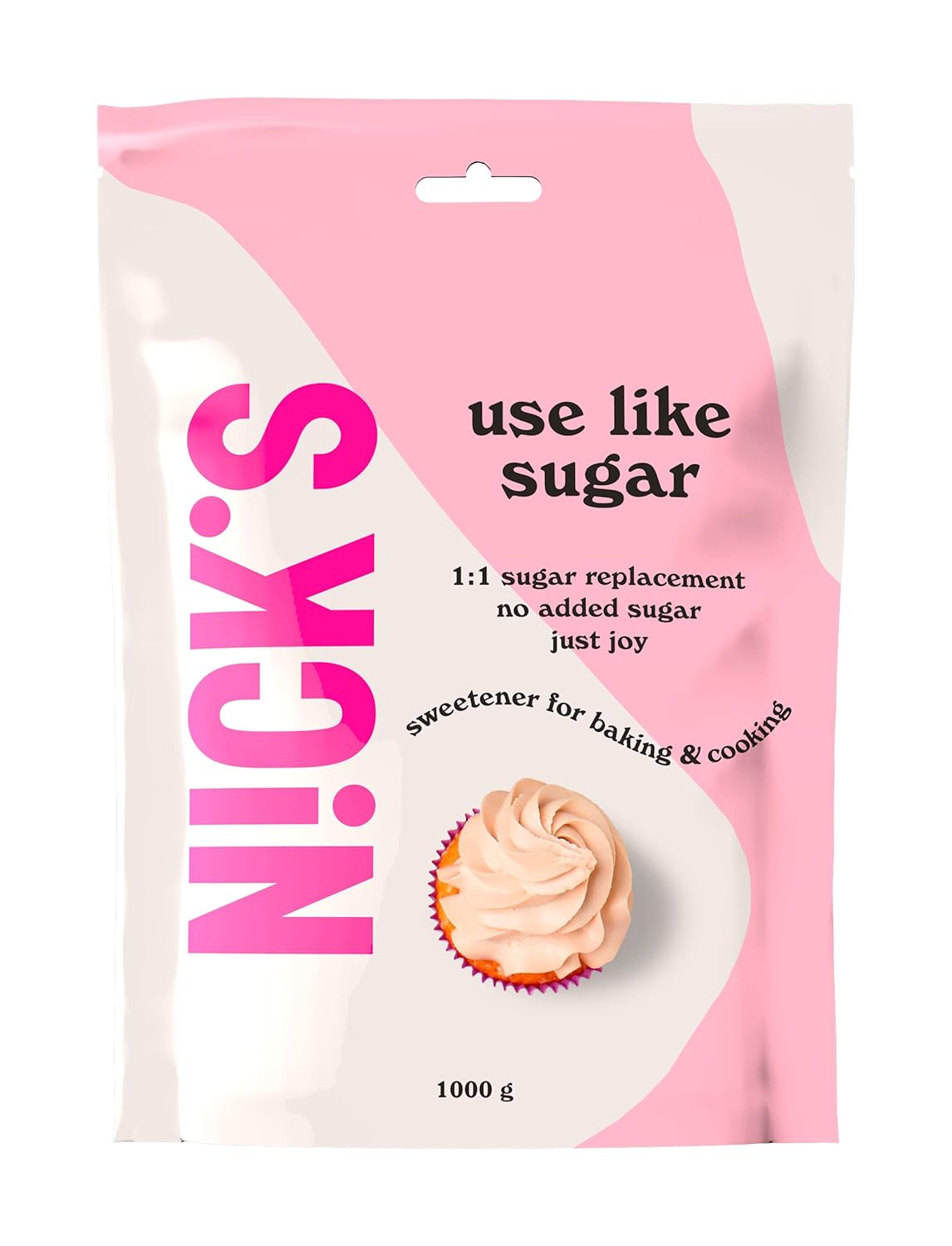 Nicks bruger som sukker, lavt kalorieindholdssukkerstat, perfekt lavkolhydratbage sødestofblanding af xylitol, erythritol, stevia og polydextrose | Keto | Vegansk (1 kg)