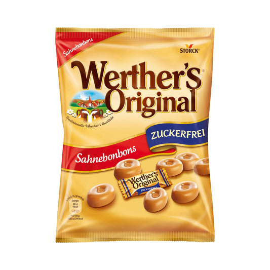 Werthers original-1 x 70 g-sockerfria grädde godisar med läcker karamellsmak