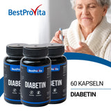 BestProvita diabetinkapslar (3 x 60 diabetinkapslar) - Naturligt multivitaminstöd för typ 2 -diabetes, sänkning av blodsocker och diabetes vitaminer