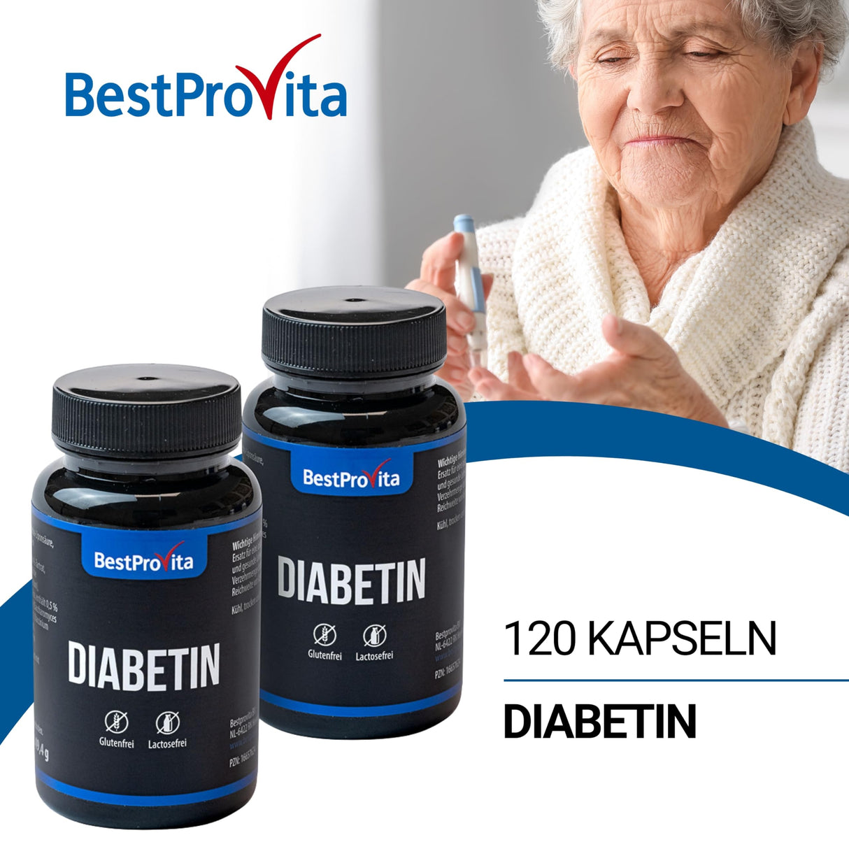 BestProvita diabetinkapslar (3 x 60 diabetinkapslar) - Naturligt multivitaminstöd för typ 2 -diabetes, sänkning av blodsocker och diabetes vitaminer