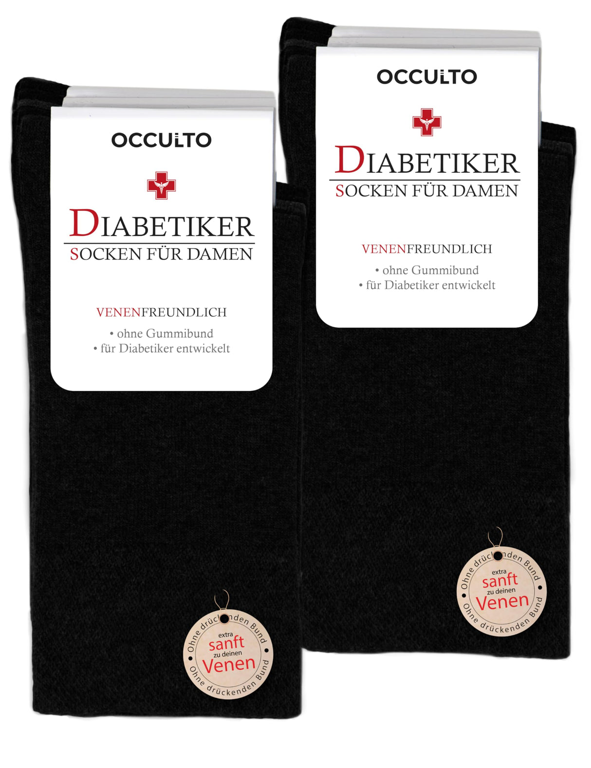 Occulto Women's Diabetic Socks Pack of 10 (Model: Julia)