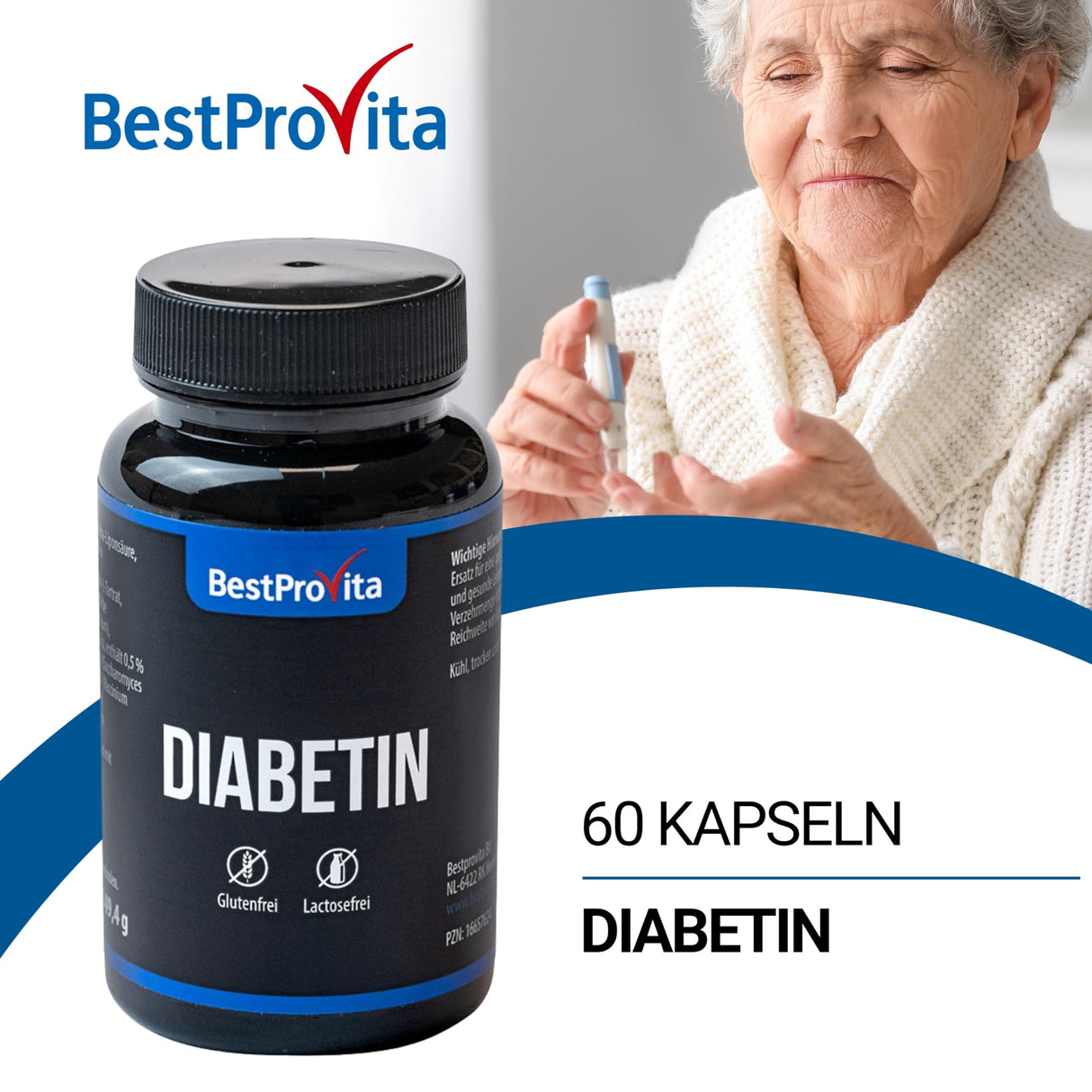 BestProvita diabetinkapslar (3 x 60 diabetinkapslar) - Naturligt multivitaminstöd för typ 2 -diabetes, sänkning av blodsocker och diabetes vitaminer