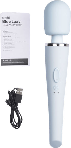Sündige Luxy Blå Ekstra Kraftig Magic Zauberstab Vibrator