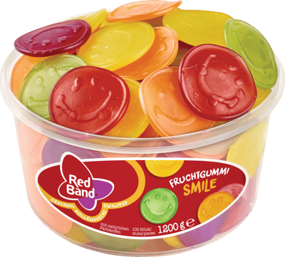 Rödbandet Vingummi Smilies 1200 g