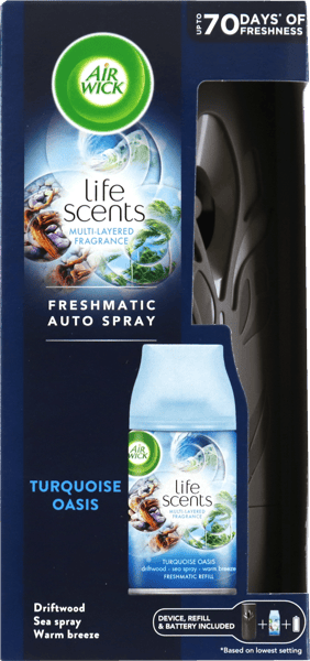 Air Docht Freshmatic Black Turquoise Oasis Starterkit 250 ml
