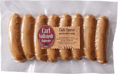 Carl Vollstedt Chili Cheese Grillpølse 8 stk 560g