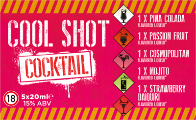 Cool Shot Cocktail 5-p 15% 5 x 20 ml