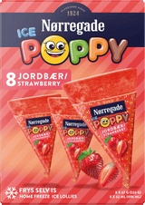 Jordbær Ice Poppy 8 Stk