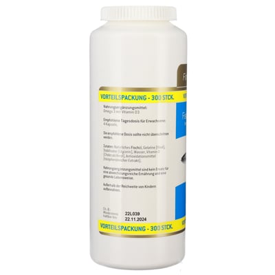 Fitness Pharma Fiskeolie+D3 Vitamin 300 STK