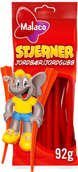 Malaco Jordbærstjerner 92 G