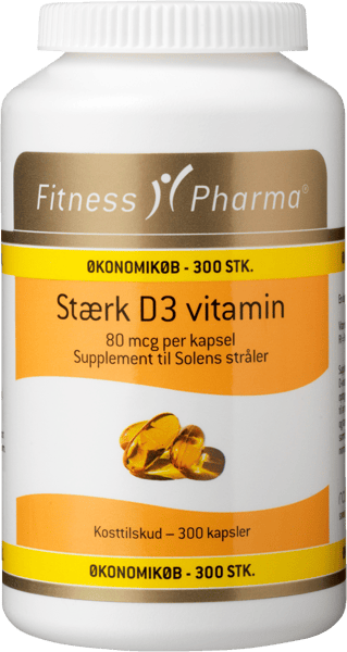 Fitness Pharma Stærk D3 Vitamin 300 stk
