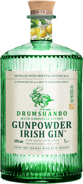Drumshanbo Gunpowder Irish Gin with Sardinian Citrus 43% 1l