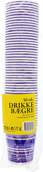 Drikkebægre 20 cl stribet lilla 50 stk