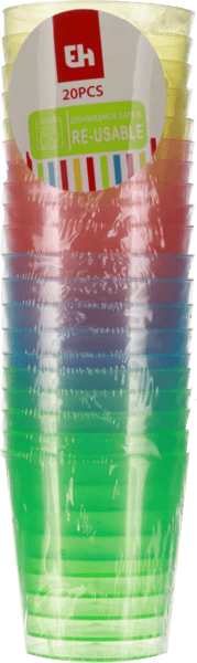 Farvede Shots Glas 30ml 20 stk