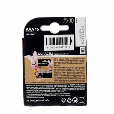 Duracell SIMPLY AAA (MN2400 LR03) 16 stk