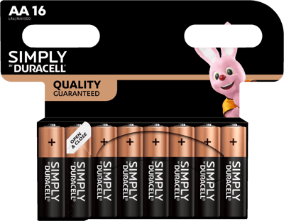Duracell SIMPLY AA (MN1500 LR6) 16 stk