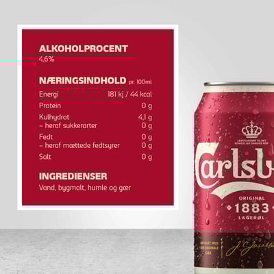 Carlsberg 1883 Lager - 46% ØL 24x33cl DÅSE