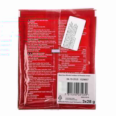 Santa Maria Tex Mex Taco spice mix 3-pak