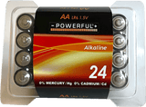 Bateria AA alcalină 24-PK
