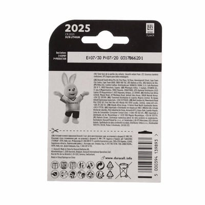 Duracell Simply CR2025 B3