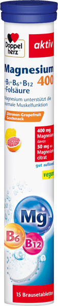 Magnesium+B-Vitamin Doppelherz 15 Brusetabletter